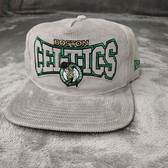 New Era Other - New Era Boston Celtics Corduroy‎ The Golfer Snapback Hat Cap Adjustable Gray